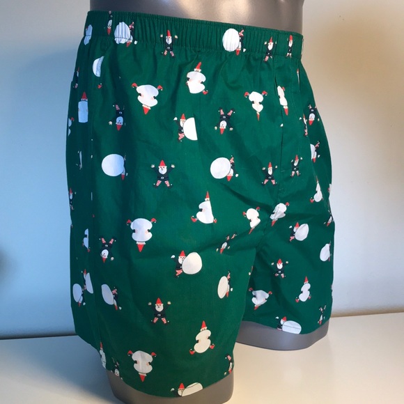 Christmas Elves making Snowballs Boxer Shorts MED - Picture 3 of 8